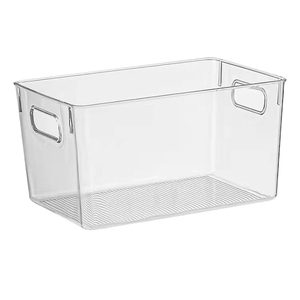 Amazon Hot selling Home Organization or Pantry Storage Clear Acrylic Box Save Space Storage Bins