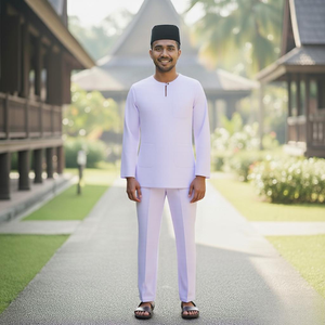 Borong Exclusive Baju Melayu Teluk Belanga Casual Ironless Cotton German Raya 2025 Breathable Wholesale Ready Stock Dropshippers - Product Image 3