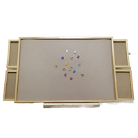 Table de puzzle pliable en bois de haute qualité, portable, 1500 pièces, surface en feutre antidérapante, avec 4 tiroirs