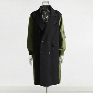 <span class=keywords><strong>Blazer</strong></span> Patchwork di colore da donna unico di moda su giacche da donna lunghe Maxi eleganti autunno autunno inverno Trench da donna - Product Image 2