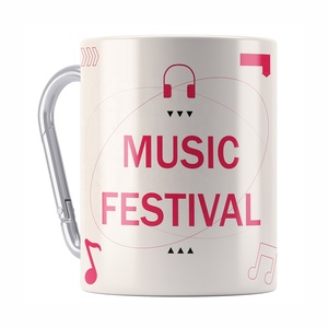 Custom Stainless Steel Camping Carabiner Mug Promotional Drinkware for Coffee Drinking Cup