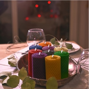 7 bougies artisanales écologiques parfumées à la cire d'abeille pour la décoration de la maison, les fêtes, les cadeaux - Mois de l'<span class=keywords><strong>Histoire</strong></span> des Noirs, Saint-Valentin - Product Image 3