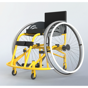 Silla de ruedas deportiva de aluminio Topmedi para entrenamiento ofensivo de rugby en interiores y exteriores - Product Image 6