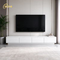 Lemari TV Grosir Modern Mewah untuk Ruang Tamu, Kabinet Penyimpanan dengan Bagian Atas Marmer, Furnitur untuk Proyek Hotel