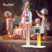 Phoprint Retro Magic Flight Case avec miroir - Photomaton - Nouveau design - Imprimante compatible avec les appareils photo