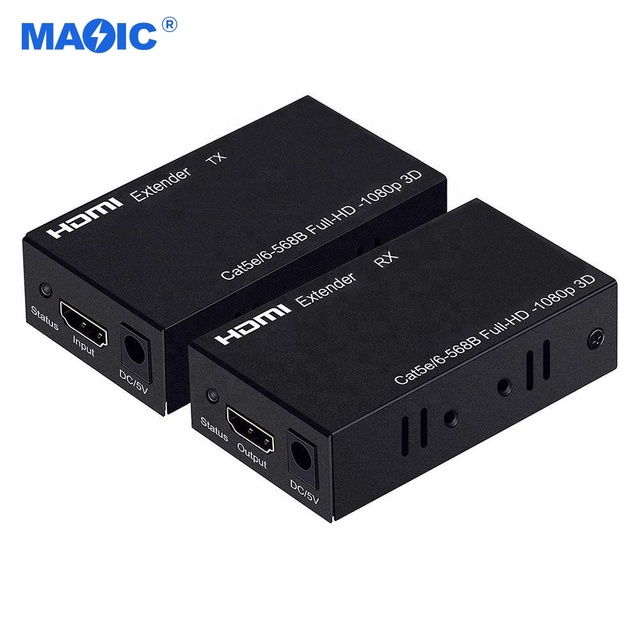 Audio Video Equipments Full HD 1080p 60m HDMI Ethernet Extender Adapter hdmi Extender Over Ethernet 5e/6