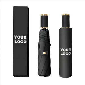 Custom Logo Fully-Automatic Folding <b>Waterproof</b> Umbrella with 190T Nylon Fabric Modern Design-Portable <b>Sunscreen</b> Promotion Gift - Product Image 1