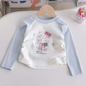 Nouvelle Collection 2026 – <span class=keywords><strong>T</strong></span>-<span class=keywords><strong>shirt</strong></span> à Manches Longues pour Filles, Haut Décontracté Style Princesse Printemps-Automne pour Enfants – Vêtements en Gros Chine - Product Image 4