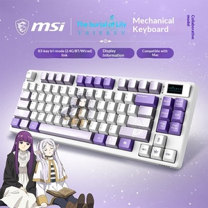 Ensemble clavier et souris mécaniques sans fil <span class=keywords><strong>MSI</strong></span> X Frieren RGB, combo gaming tri-mode à touches interchangeables à chaud - Product Image 1