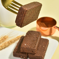 Biscuits gaufrés originaux saveur haricot rouge, noix de coco et chocolat, en boîte attrayante pour cadeaux et vente en gros