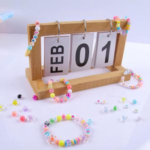 Kit de Fabricación de Pulseras de Cuentas para Niños, Cuentas de Letras en Colores Pastel, Set de Manualidades de Joyería - Product Image 4