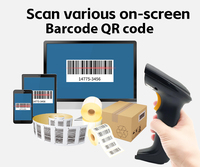 Lecteur de codes-barres 1D filaire JR 710D, scanner portable CMOS haute précision avec garantie de 2 ans