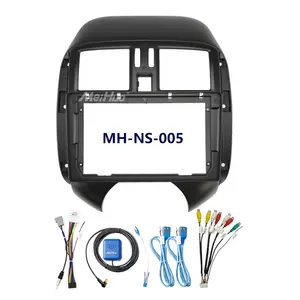 Meihua otomatik Stereo kablo Nissan Sunny 2011 için 9 inç Android araba radyo ile yüz plastik çerçeve aksesuarları teller