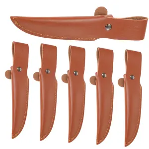 Kitchen Cutter Storage Sleeve Fruit Cutter Carry Holder Finger Protector Leather Sheath Protective Cover Knives Edge Protector