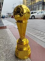 Trophée en métal de haute qualité pour football, basketball, golf, design personnalisé, trophée commémoratif doré, produit en stock