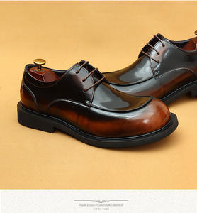 Chaussures habillées en cuir véritable de vachette de qualité supérieure, durables, de première <span class=keywords><strong>classe</strong></span>, à lacets, chaussures en cuir véritable pour hommes - Product Image 4