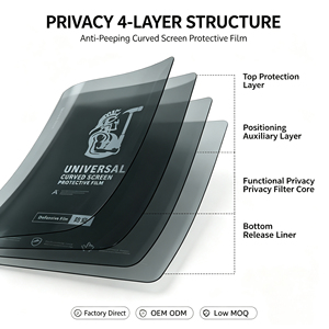 Pellicola Protettiva Idrogel Anti-Spia per Smartphone, Protezione Privacy per Carte di Pagamento e <span class=keywords><strong>Chat</strong></span>, Pellicola Curva - Product Image 2
