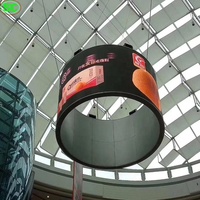 Écran LED circulaire flexible P3 P2.5 pour intérieur, écran LED sphérique rond suspendu pour centre commercial