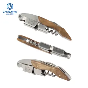 Manufacturer Custom Laser Logo Multifunctional Wine And Beer Bottle Opener With Corkscrew