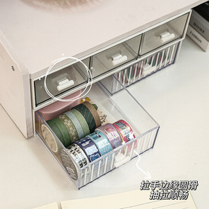 Double Layer Desktop <b>Storage</b> Rack With Drawers Multipurpose Organizer For Student Dorm Office Cosmetic <b>Storage</b> - Product Image 4