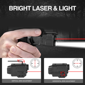 Chiến Thuật 600LM đèn pin với thay thế pin Combo của tia laser màu đỏ & phạm vi phụ kiện - Product Image 6