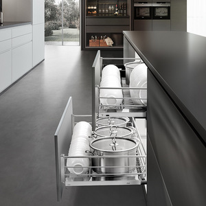 ตู้ครัวสแตนเลสแบบลิ้นชักสองชั้นยี่ห้อ Unihopper พร้อมระบบกันลื่นสำหรับจัดเก็บจานชาม - Product Image 3