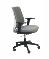 GT2-A moderne ascenseur conception pivotant tâche/chaise de personnel accoudoirs réglables doux confortable tissu coussin dos pour ordinateur de bureau