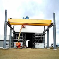 Grue à double poutre 10T EOT à faible hauteur de plafond, entraînement 3-en-1 VFD, faible charge sur les roues, modulaire pour atelier d'assemblage de machines