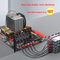 Zhenzloong-tarjeta de expansión SATA, 6 puertos, conector SATA 3,0 a PCI-E PCIe X4 4X, adaptador de 6Gbps para PC, disco duro IPFS