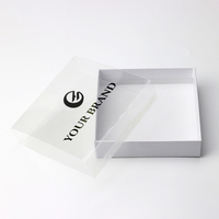 Boîtes Cadeaux en Papier Personnalisées avec Fenêtre en PVC Transparent, Couvercle Supérieur Transparent, Carrées pour Friandises et Bonbons