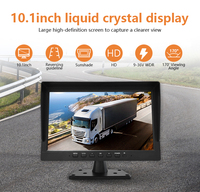 Monitor CCTV LCD HD de 10 Pulgadas, Pantalla IPS para PC, Entrada AV/RCA/VGA con Altavoz, Monitor de Vigilancia CCTV