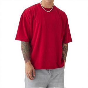 เสื้อยืดโอเวอร์ไซส์ผ้าฝ้าย/ใยไผ่ ปักโลโก้ตามสั่ง คุณภาพสูง ปักเรียบง่าย แขนสั้น ลายเรียบ แบรนด์ส่วนตัว น้ำหนัก 300 กรัม - Product Image 4