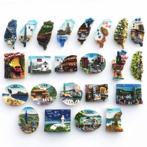 대만 3D 금속 공예 냉장고 자석 도시 여행 및 지역 관광 기념품 결혼식 행사 모양 수지 냉장고 자석 - Product Image 6