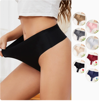 Braguitas de Cintura Alta para Mujer, Tejido Sólido de Nailon, Invisibles, de Secado Rápido, con Entrepierna de Poliéster, Tallas XS-XXL, Varios Colores