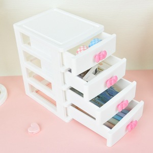Boîte de rangement de bureau en plastique PP blanc moulé par injection avec tiroir, empilable, organisateurs de bureau, capacité 7L - Product Image 2
