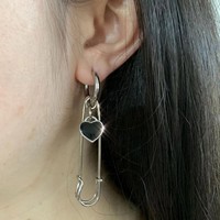 CLBX Comercio Exterior Transfronterizo, Pendientes de Clip con Diseño de Cruz de Amor, Estilo Irregular, Joyería Colgante, Fabricante Mayorista