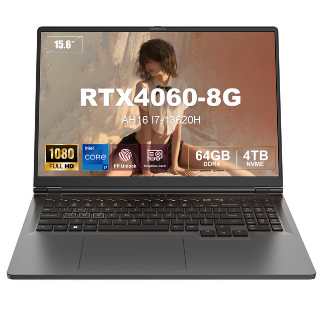 GenMachine 16 Inch 165Hz Gaming Laptop Intel Core I7 13620H with RTX 4060 DDR4 3200MHz 180W Power Business & Gaming Notebook PC