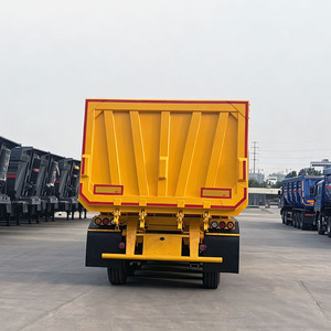 Semi-<span class=keywords><strong>remorque</strong></span> benne arrière en acier de haute qualité à 3/4/5/6 essieux en forme de U à vendre, semi-<span class=keywords><strong>remorque</strong></span> benne arrière hydraulique robuste. - Product Image 6