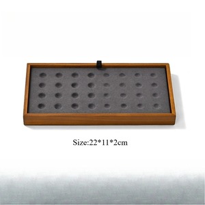 ถาดใส่ลูกปัดไม้เนื้อแข็งแบบกำหนดเอง สำหรับจัดแสดงอัญมณีเพชรเม็ดเดี่ยว ถาดใส่เครื่องประดับลูกปัดเพื่อการตกแต่งและวัฒนธรรม ถาดเก็บลูกปัดเม็ดเดี่ยว - Product Image 6