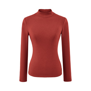 Maglia Termica da <span class=keywords><strong>Donna</strong></span> a Maniche Lunghe con Collo Alto, Aderente, Foderata in Pile, Tinta Unita, Lunghezza Regolare - Product Image 6