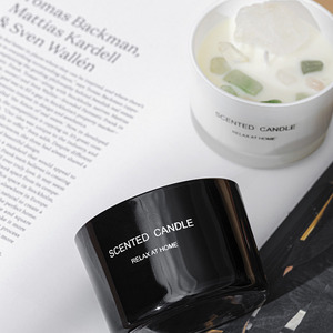 Vente en gros Bocaux Vase Verre Gobelets noirs Bougies en cristal Bougie parfumée aromatique pour Noël - Product Image 3