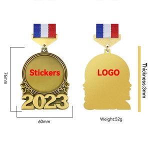 <b>Cheap</b> Personalized Ribbons Champions League Blank Year 2023 Award Plaque Sports Metal Custom Design Medals - Product Image 2