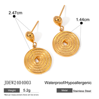 Boucles d'oreilles spirales en acier inoxydable anti-ternissement J&D, anti-moustiques, en forme de diamant taillé, pour femmes