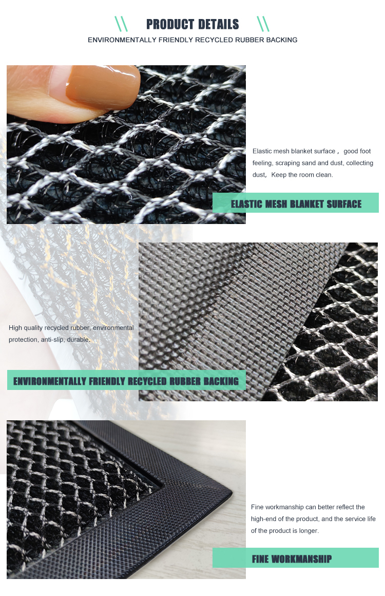 Durable Skid Resistance Dust Control Molded ECO-friendly Rubber entrance door mat(图6)