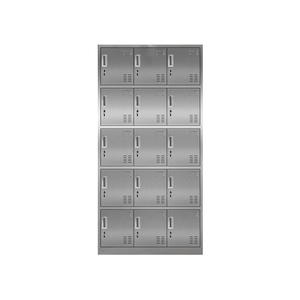 Armario de Almacenamiento de Metal de Acero Inoxidable, Armarios con Cerradura para Uso en Exteriores con Llaves - Product Image 1