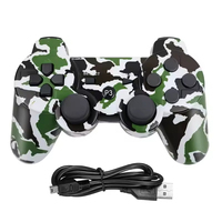 Control de Videojuegos Inalámbrico Transparente con Bluetooth, Motor de Vibración, Mando para Juegos, Compatible con PS3, Computadora y PC
