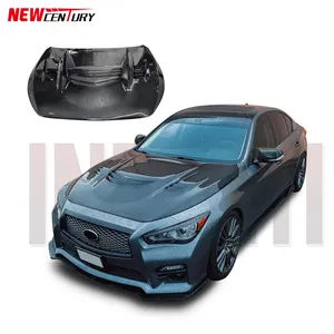 Suitable for upgrading the 2015+Infiniti Q50 modified V-shaped carbon fiber engine hood with a special carbon fiber engine hood