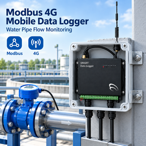 Manomètre numérique avec enregistreur de données pour la surveillance du débit des conduites d'eau, 4G Mobile Modbus, certifié OEM CE/RoHS, garantie de 2 ans - Product Image 1
