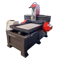 Routeur CNC 4 axes haute rigidité, machine de gravure CNC 3D avec dispositif rotatif pour le traitement des colonnes et des statues