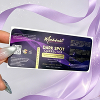 Etiqueta Autoadhesiva Personalizada para Botellas de Cosméticos, Color Morado, Negro y Dorado, Lámina Mate Impermeable, Etiqueta para Frascos de Belleza con Código QR